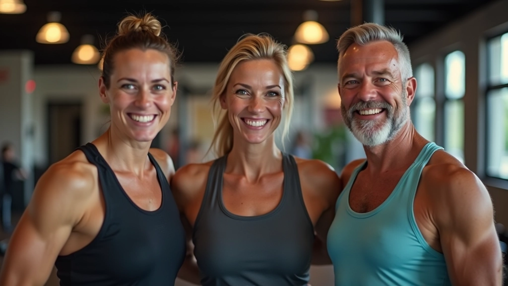 Group of athletes at the finish of a challenging WOD, smiling and high-fiving each other