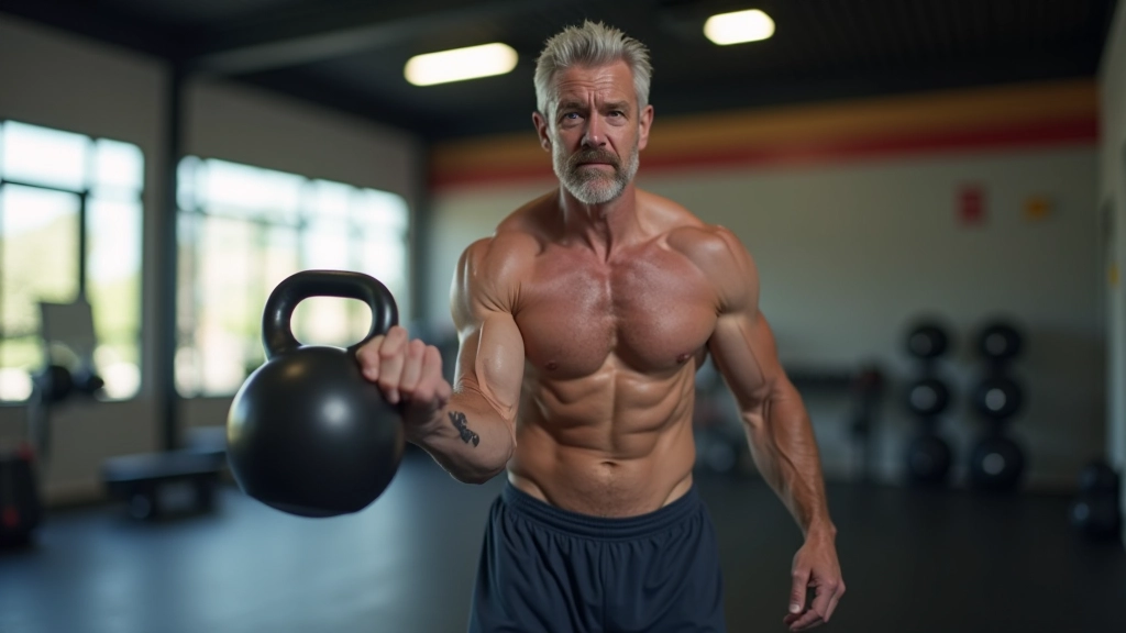 Person demonstrating the kettlebell swing movement from start to finish position